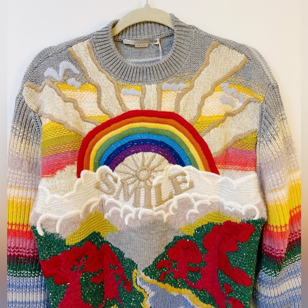 New STELLA MCCARTNEY Festive Smile Knit Sweater - Picture 7 of 8